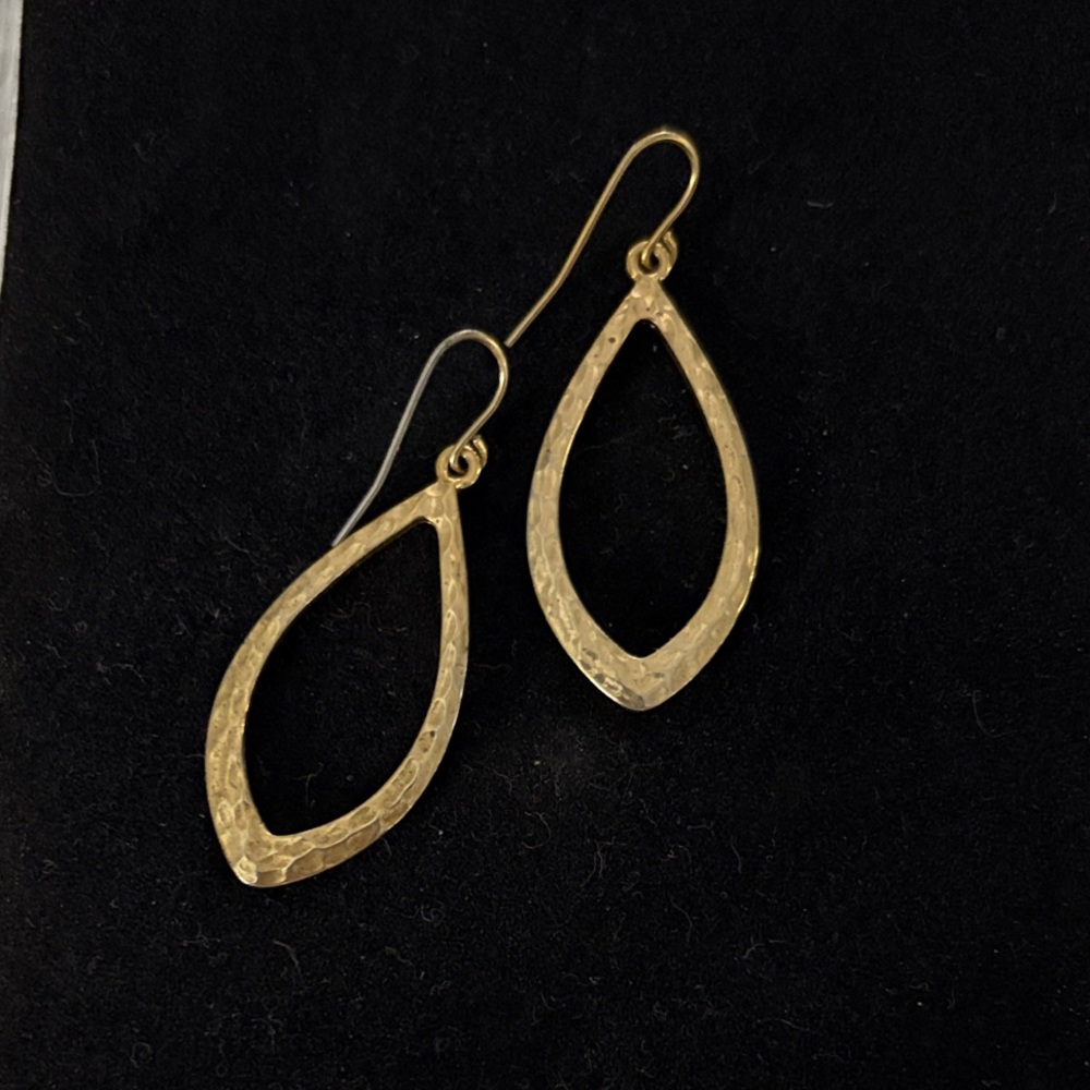 Chic Goldtone Open Teardrop Earrings